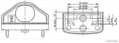 HERTH BUSS ELPARTS 84750048 -  Фонарь освещения номерного знака| Фонарь освещения номерного знака